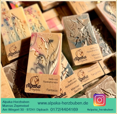 Seife mit Alpakakeratin